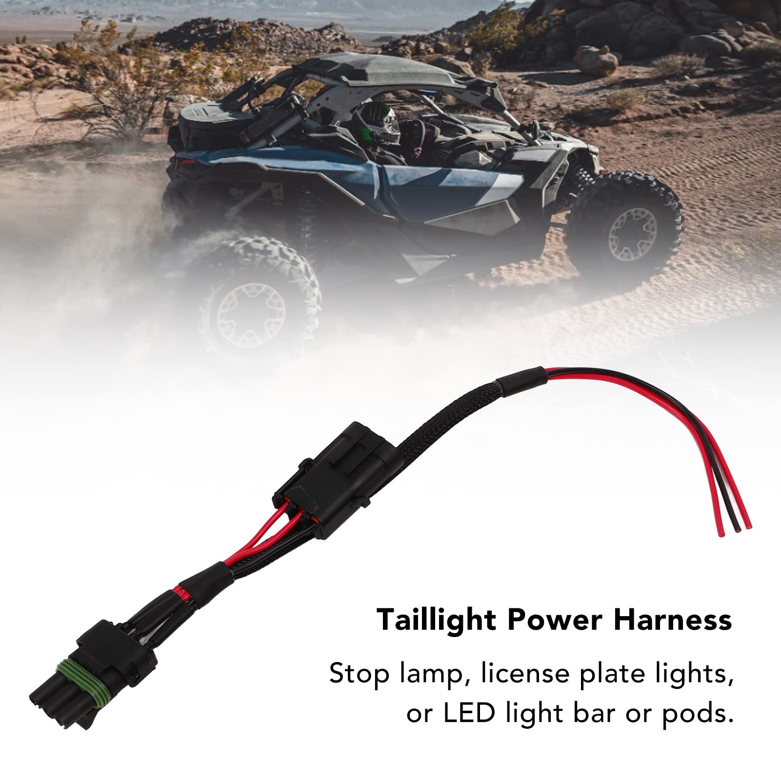 Taillight Wiązka Zasilania dla Can Am Maverick X3 Bicz Hamulca światło Tablicy Rejestracyjnej Wtyczka Zasilania Adapter do Wiązki Przewodów Wymiana Akcesoria UTV