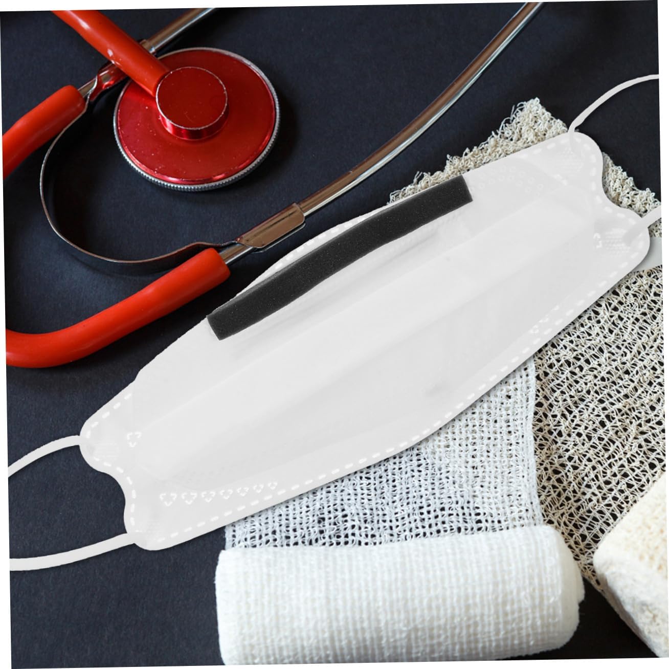 BESTYASH Nose Bridge Strips Pads with Sponge Cushion for Glasses Wearers, Black Anti-Fog Nose Rest, 100 Pieces DIY Face Mask Sewing Supplies for Comfortable Fit and Pressure Relief