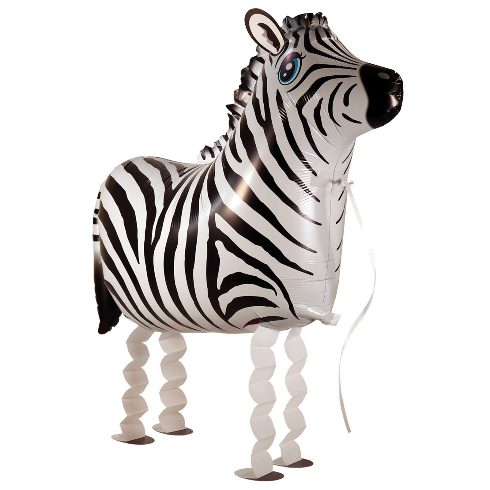 Kopper-24 Airwalker Balloon Zebra - Running Animal Balloon Helium Walking Foil Balloon Decoration for Children Birthday Party Wedding Children Gift JGA Decoration Animal Balloons Running