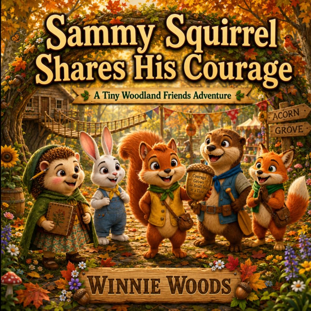 SAMMY SQUIRREL SHARES HIS COURAGE: A Heartwarming Woodland Adventure About Courage, Confidence, and Trying New Things for Children Ages 4–8 (TINY WOODLAND FRIENDS)