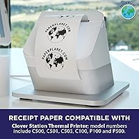 Vista 3 de Paper Planet - Papel térmico para estación Clover Rollos de papel de recibo de tarjeta de crédito compatibles con Clover Station POS modelos C500