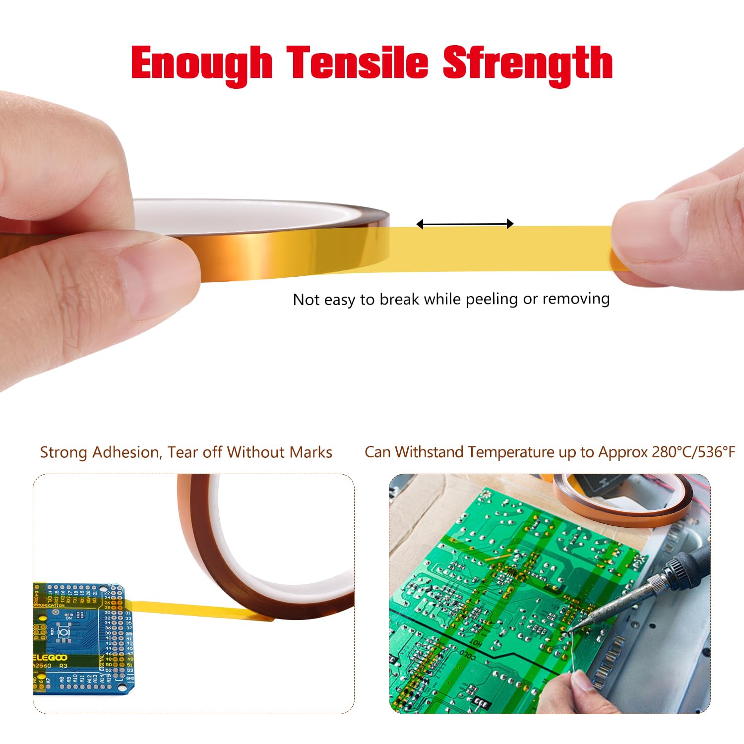 YIXISI 2 PCS 8mmx33m High Temperature Tape, Kapton Tape, Polyimide Tape, Sublimation Tape, Thermal Transfer Tape - Image 4