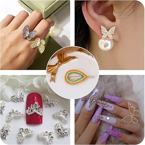 Miniatura 5 de Cheriswelry 5500 piezas de diamantes de imitación de cristal facetados con diamantes de imitación de cristal en punta de 0.079 pulgadas, 11 colores