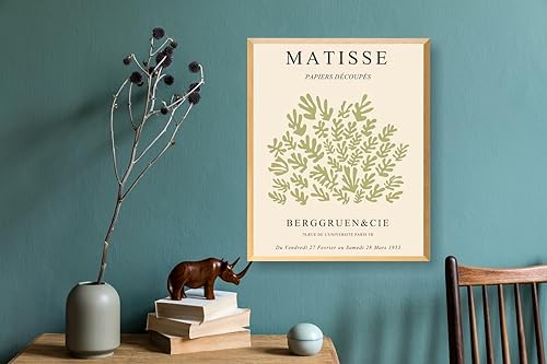 Miniatura 7 de Impresiones artísticas de Matisse verde salvia, pósteres estéticos de exhibición de arte de pared de Matisse, decoración de pared de galería, arte
