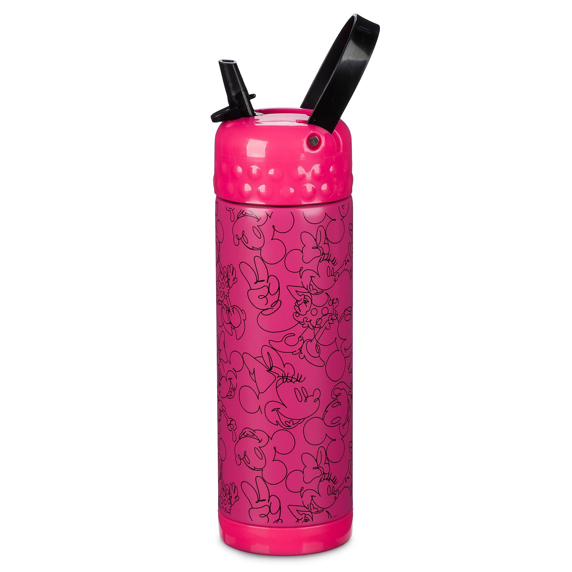 Disney Store Official Mickey And Minnie Mouse Water Bottle Built