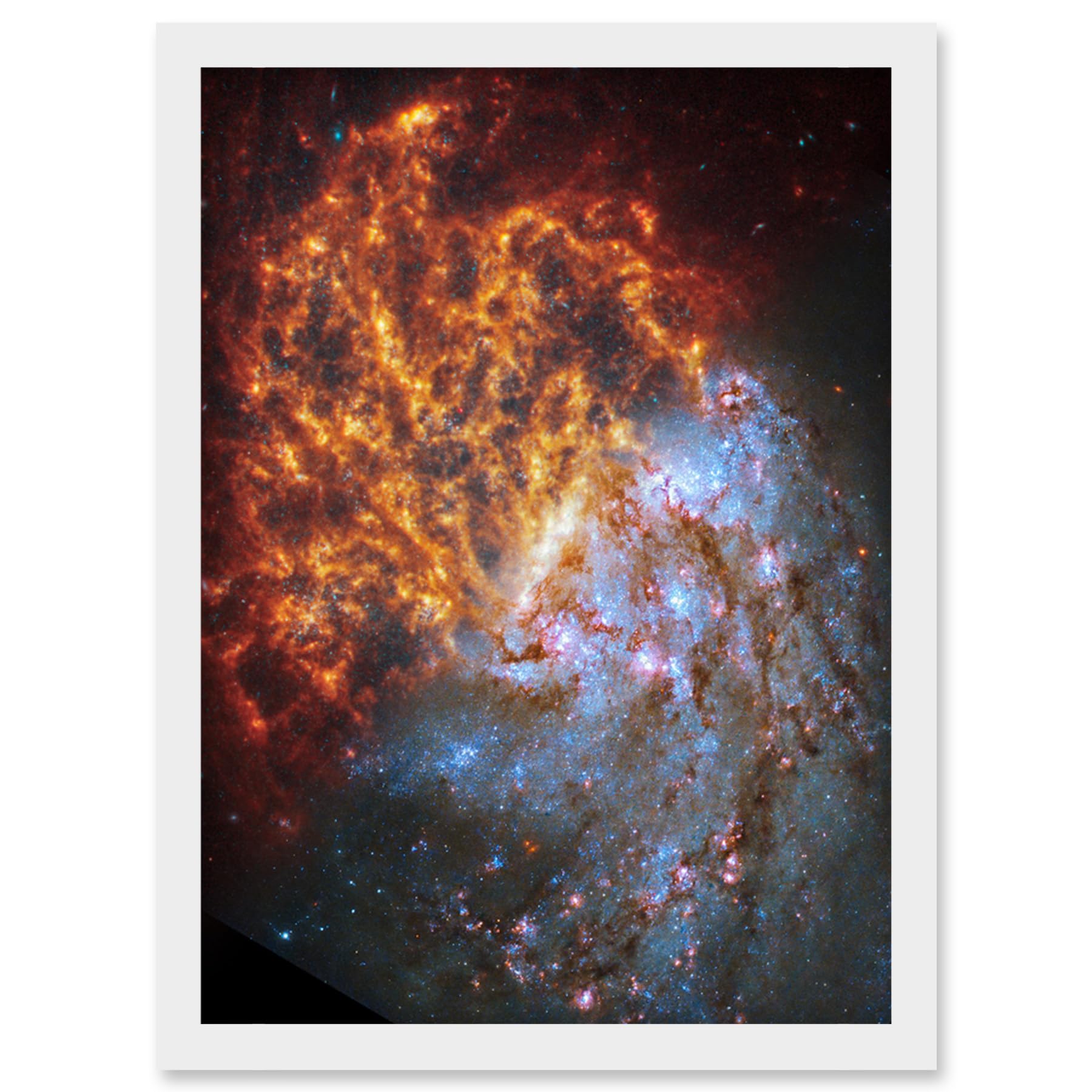 Artery8 Framed Art Print - NASA Hubble James Webb Telescope Spiral Galaxy NGC 1087 - A4