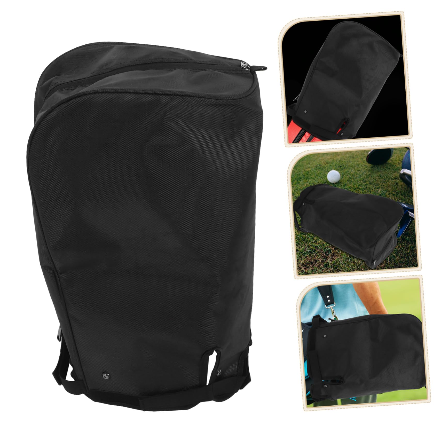 UKCOCO Copertura Antipioggia per Sacca da Golf, Leggera, in Poliestere Nero, Pratica da Portare per Golf All'aperto | Golf Bag e Bastoni, Leggero e Multifunzione, Uso Outdoor per Appassionati