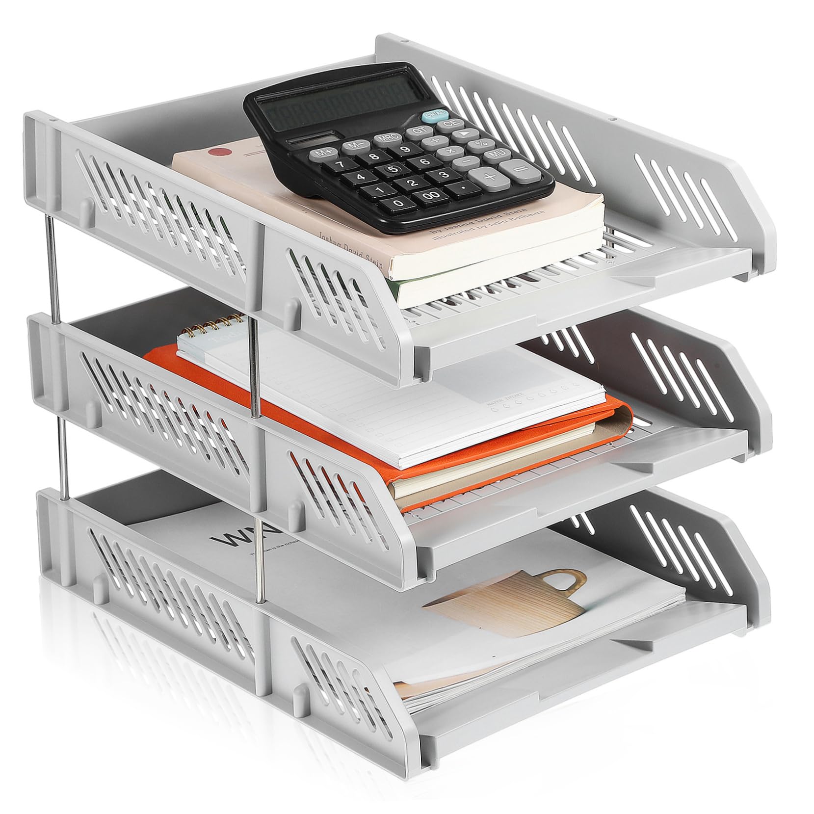 Angoily Organisateur de Documents Horizontal à Plusieurs Support pour Dossiers Rangement Accessoire