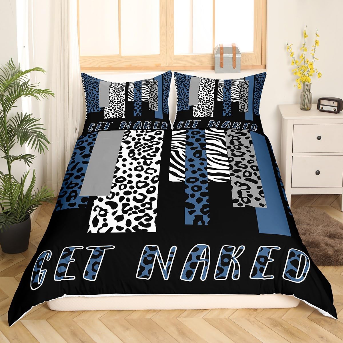 Set di biancheria da letto leopardato con stampa di ghepardo, set copripiumino per bambini e ragazze
