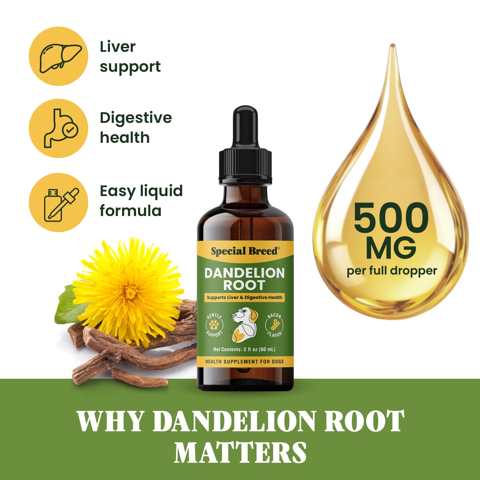 Special Breed Dandelion Root for Dogs - Liver & Digestive Health, 2 oz — Amazon image 5