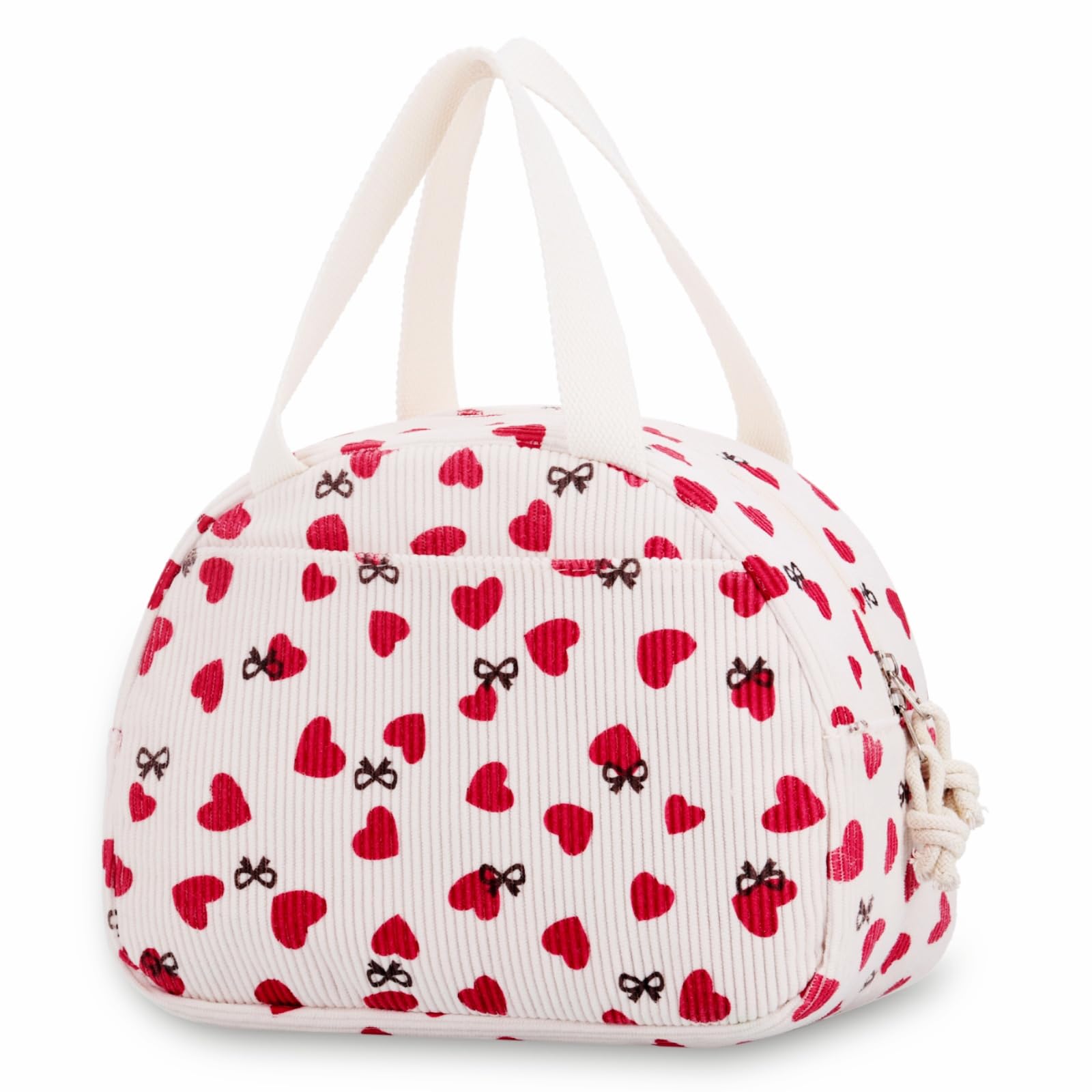 Sac Isotherme Repas TranRantic - Pour Femme, Enfant, Bureau, Velours Côtelé, Isolation Thermique, Taille 25x14x19cm