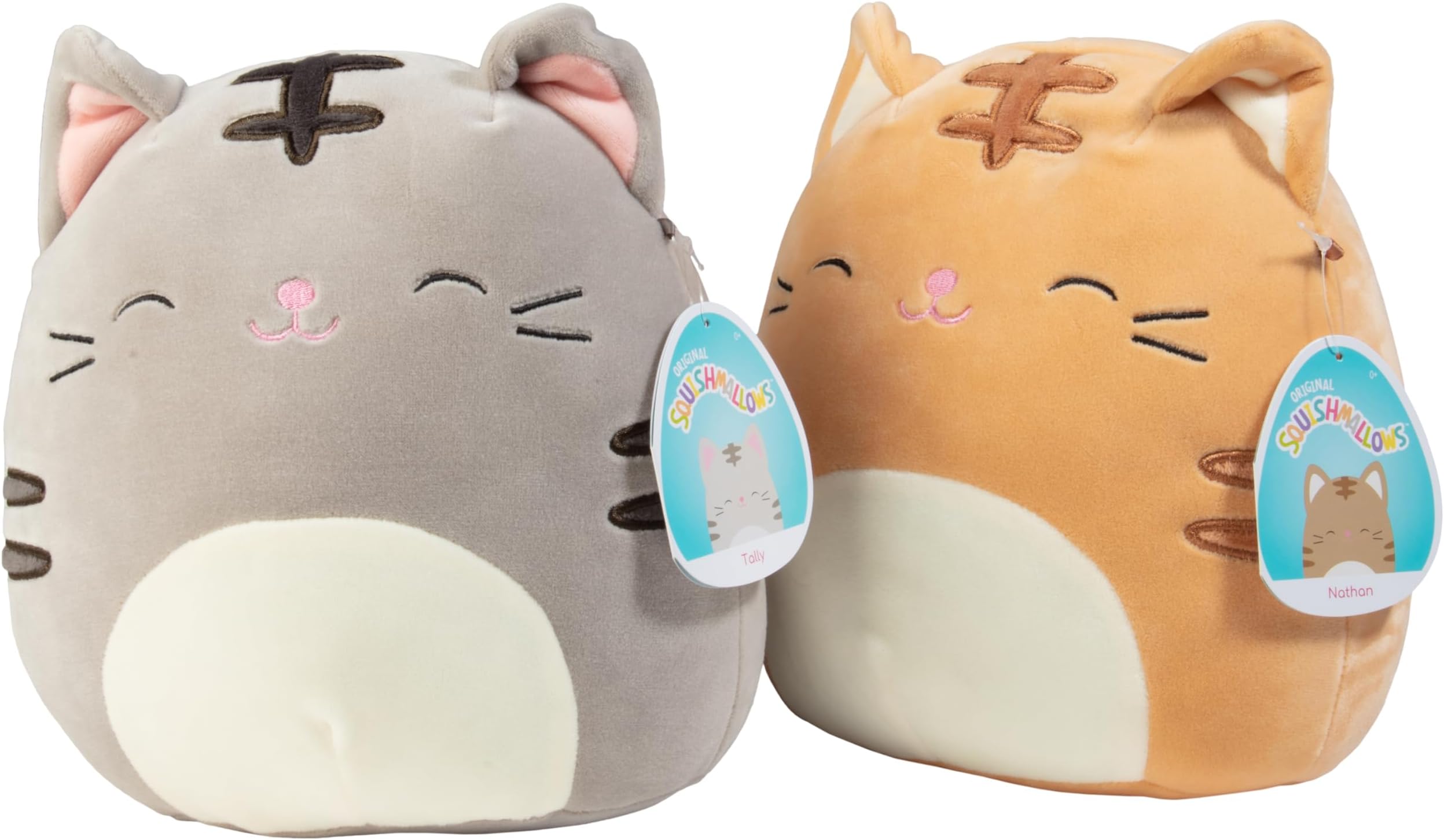 Mystery 8-Inch Cat Receive 1 Plush - Orange or Grey Kitty - Official Jazwares - Collectible Soft & Squishy Stuffed Animal Toy - Blind Assorted Gift for Kids, Girls & Boys