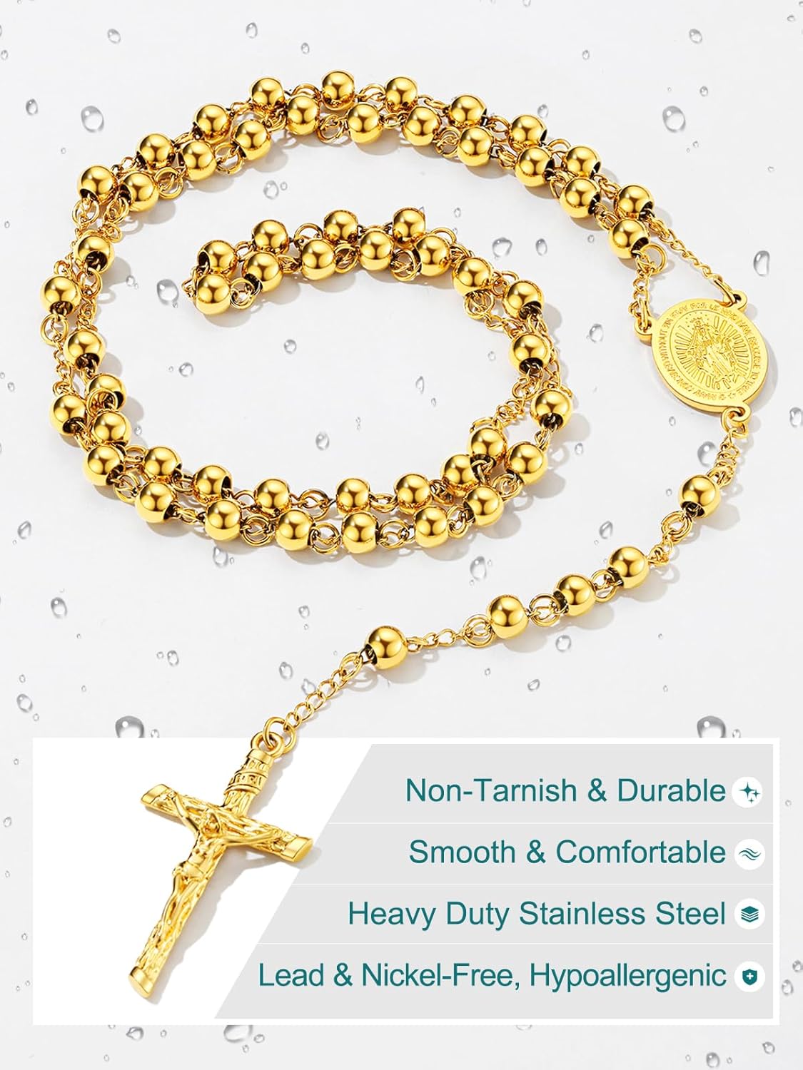 Supcare Rosary for Men Women Catholic Necklace Rosary Beads,Customized (with Gift Packing)