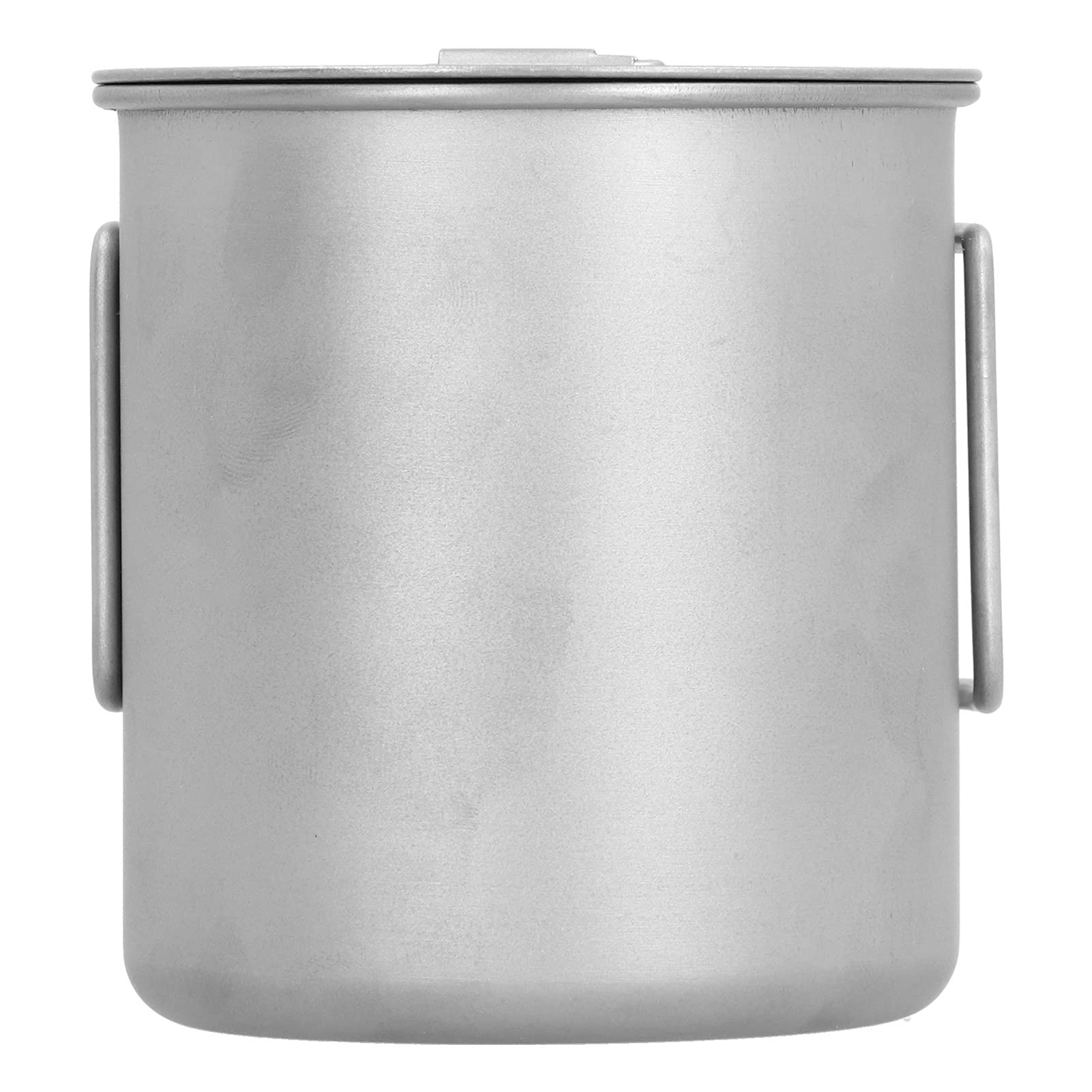 Outdoor-Titanbecher mit Faltbarem Griff, Leichter Campingbecher für Wanderreisen, 1 X Titanbecher (450 ml)
