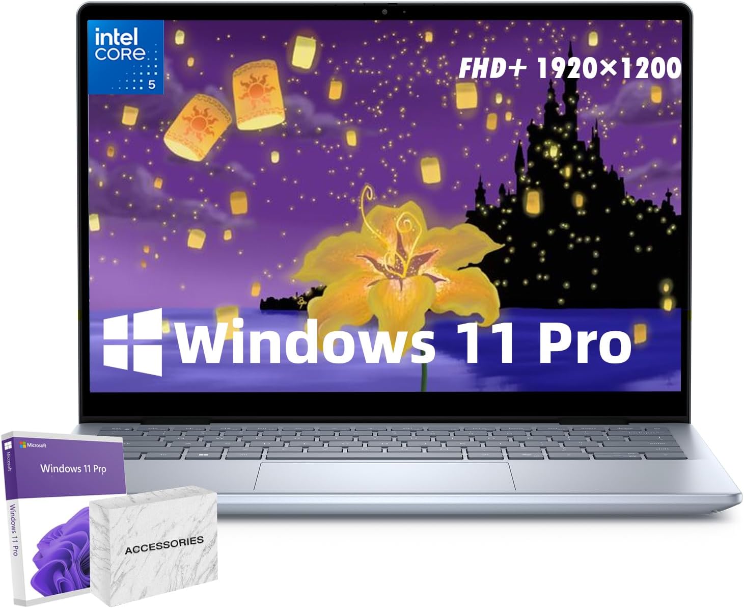 Dell Inspiron 14 Touchscreen Laptop - 14" FHD+ 2 in 1 Display  Intel Core 5 120U  Backlit Keyboard  Wi-Fi6E  for Study & Work  Windows 11 Pro  16GB DDR5  1TB SSD