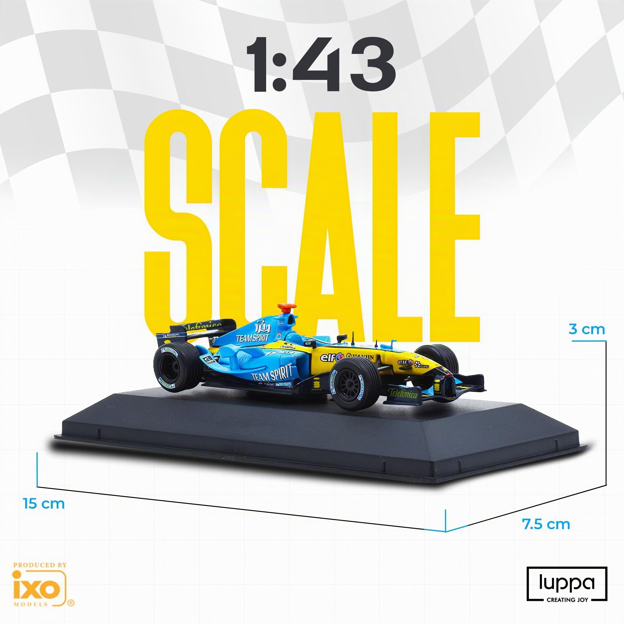 1:43 F1 Team R25-2005 Collection Formula 1 Race 5# Modelo inspirado en Fernando Alonso Modelo coleccionable fundido