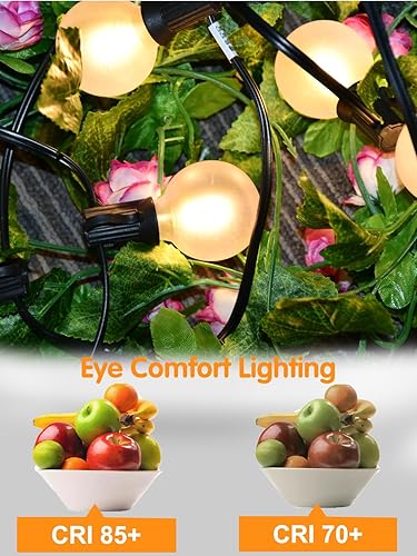 Miniatura 6 de SUNSGNE Paquete de 25 bombillas LED G40 de repuesto, base de tornillo E12, bombillas LED inastillables esmeriladas para interiores y exteriores, 0.6