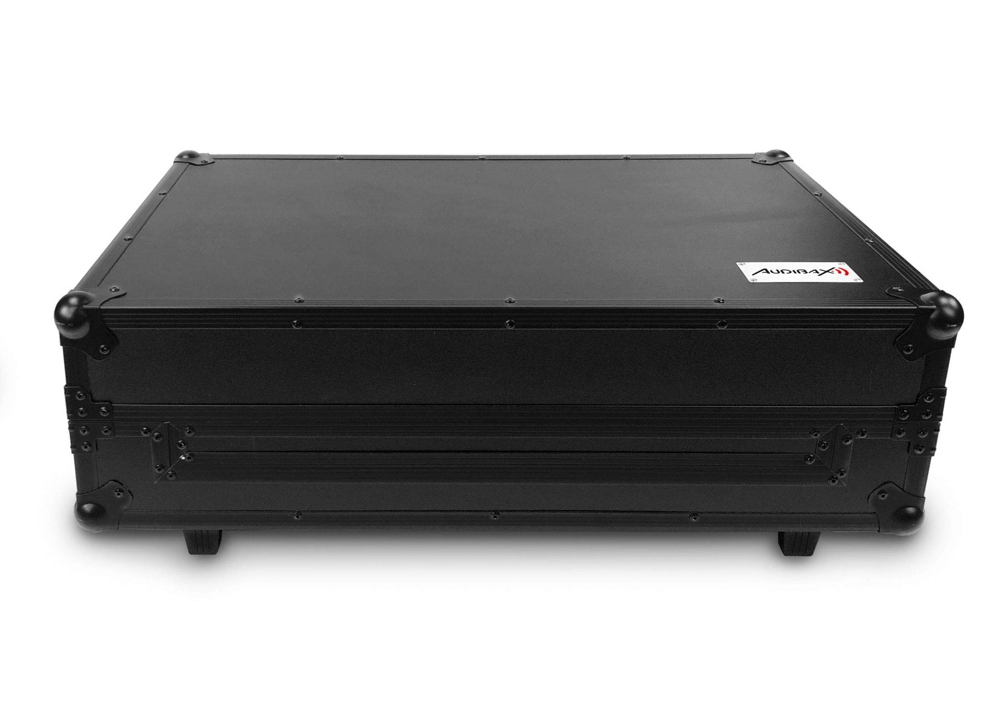 Audibax PRO-1000 Flight Case - Valise pour Contrôleur Pioneer DDJ-1000 avec Support pour Ordinateur Portable - Roues et Poignée Amovible - Support pour PC et Encastrement - Intérieur en Mousse