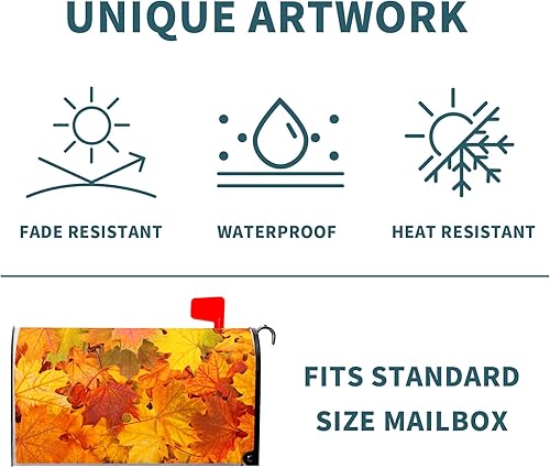 Miniatura 75 de Winter Cardinal Birds - Funda magnética para buzón, tamaño estándar de 25.5 x 21 pulgadas, diseño de pájaros rojos navideños para buzón