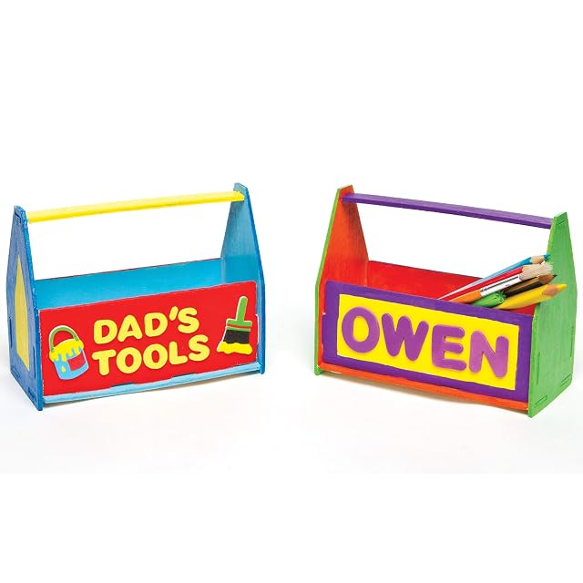 Foto 6 de 7 de Baker Ross Kits de Madera para ordenar tu Escritorio (Paquete de 3) Que los niños Pueden Montar