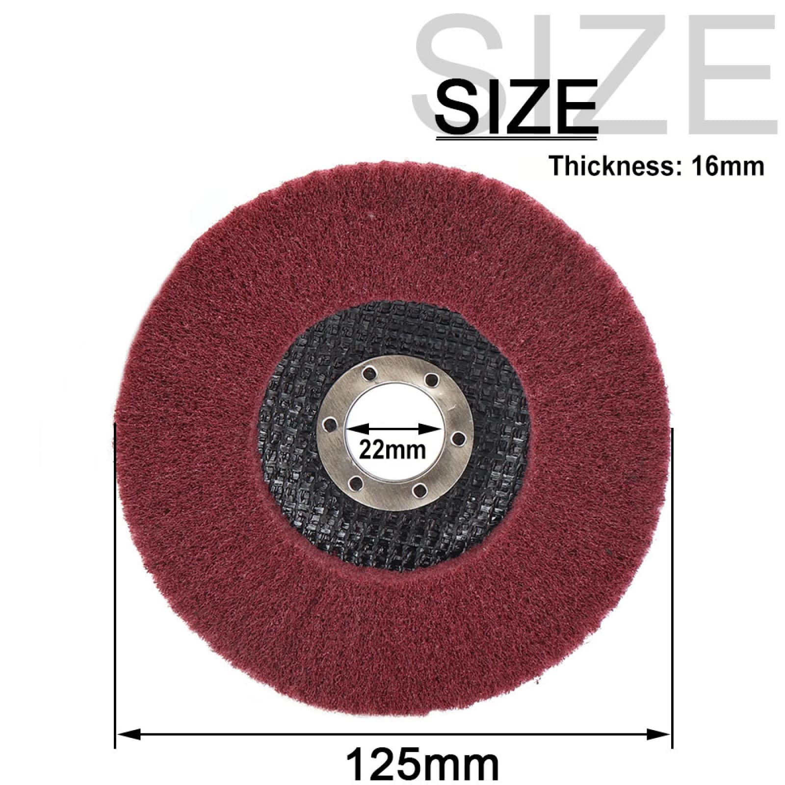 Disco de pulido fibra nailon 125 mm y disco Scoupad no tejido 5 pulgadas