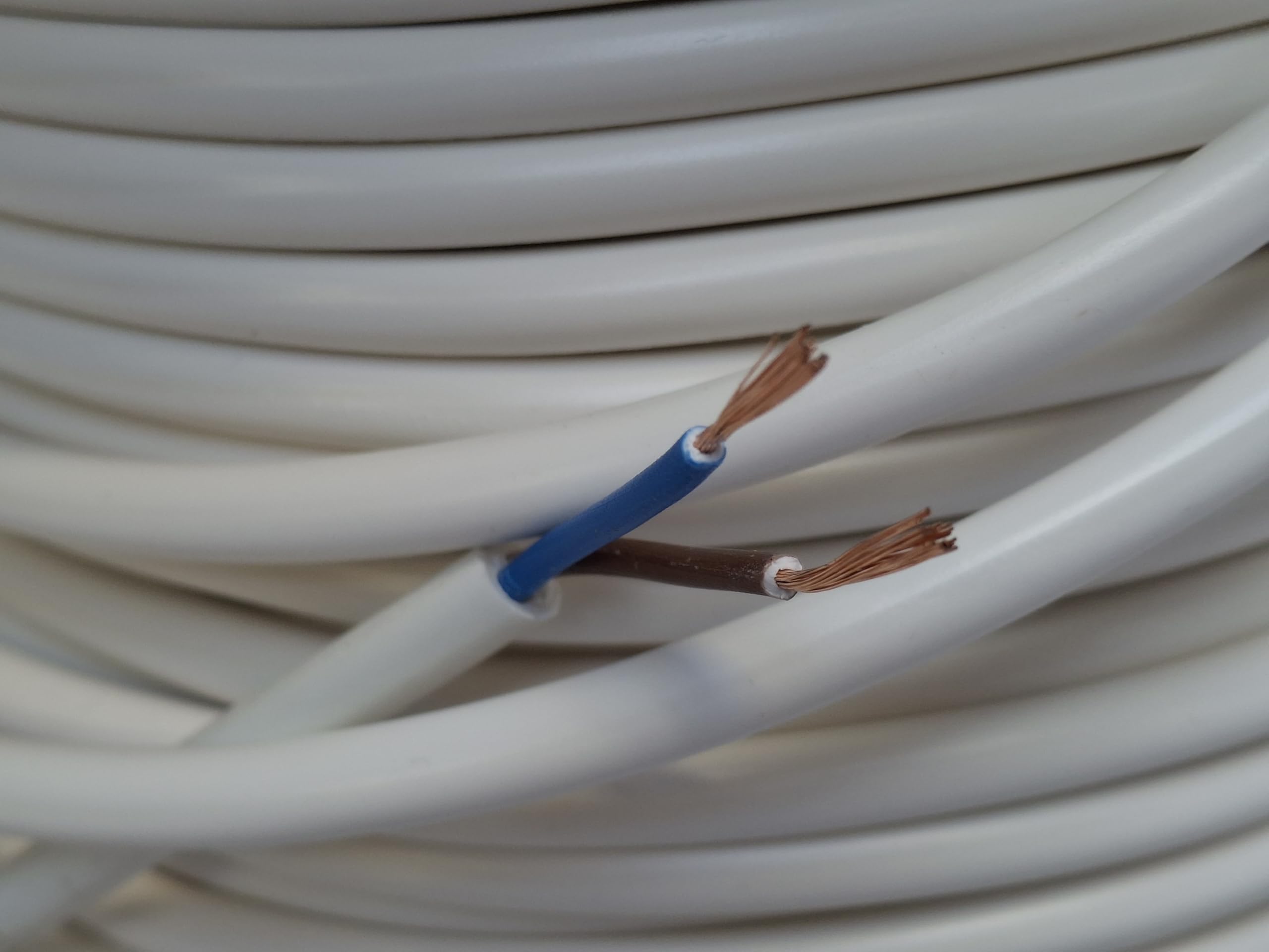 Ali's DIY 2-rdzeniowy okrągły biały elastyczny kabel 0,75 mm - 100 m pełna rolka