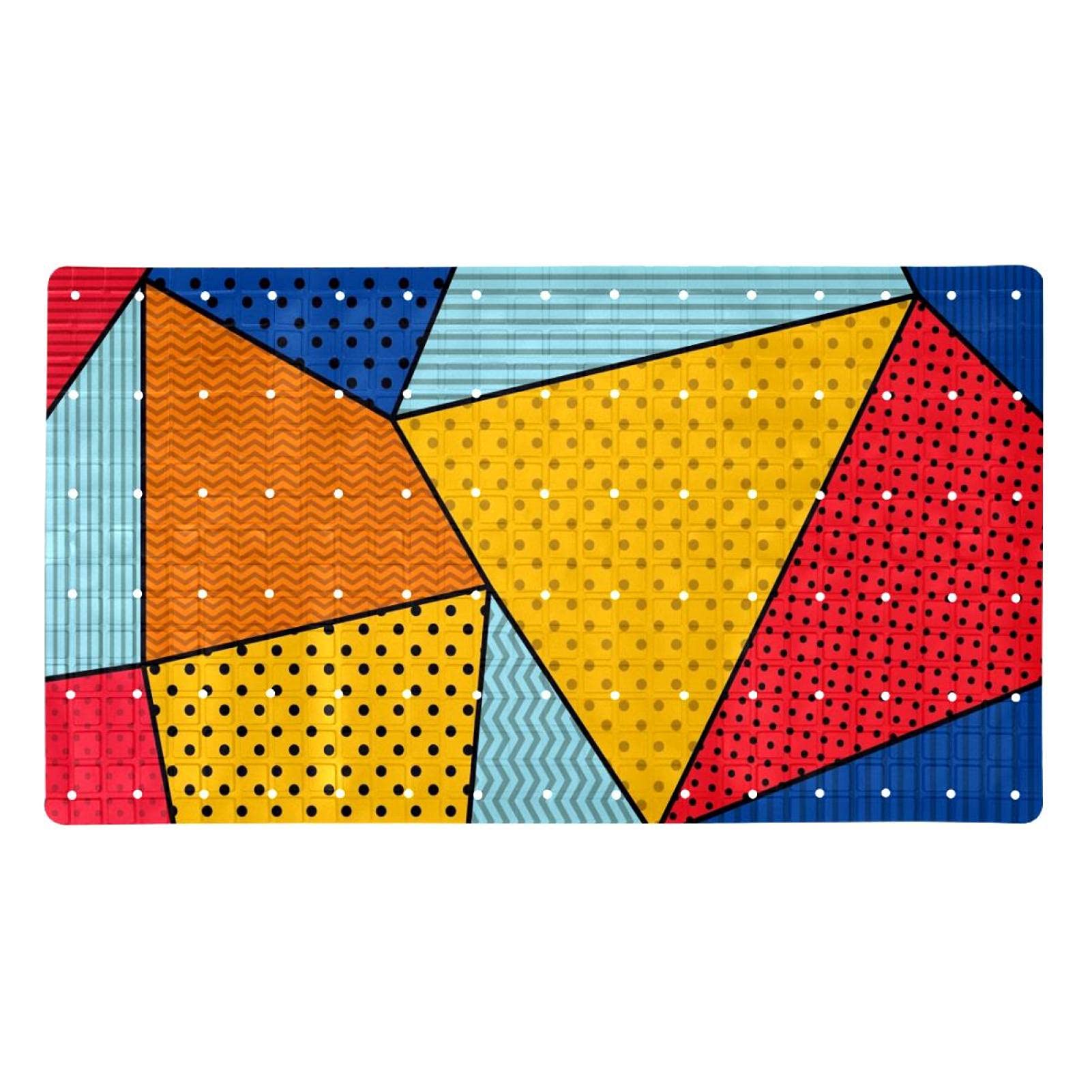 Tapis de bain antidérapant en PVC motif vagues 40x70 cm