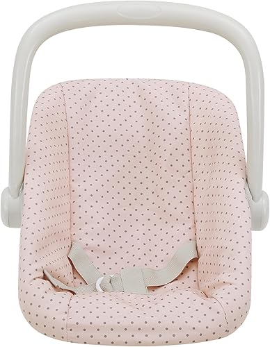 Miniatura 8 de Olivia's Little World Conjunto de portabebés y asiento de coche con diseño de princesa de lunares, rosagris