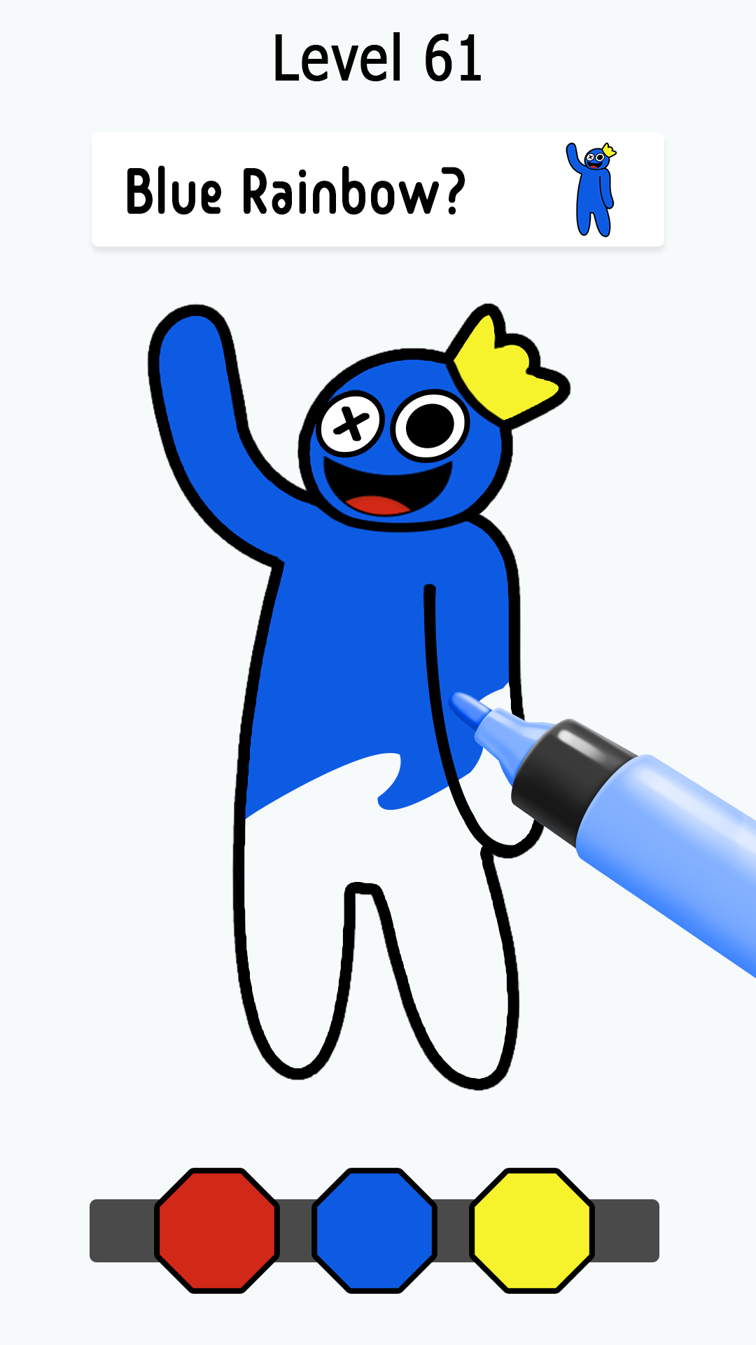 Color Match Rainbow Monster ASMR Master color Paint Page new coloring