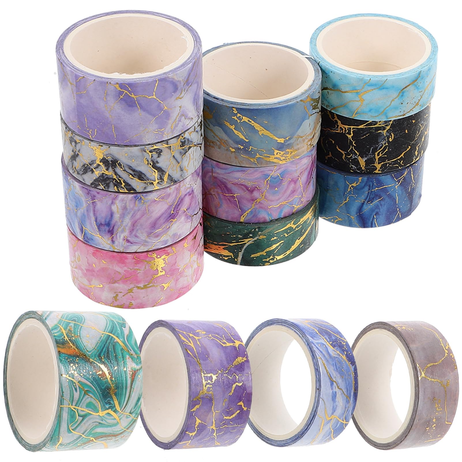 56rotoli Nastro Adesivo Decorativo Stile Marmo Washi Tape Per Scrapbooking e Facile Da Strappare Residui Per Pratico Per Decorazioni Creative