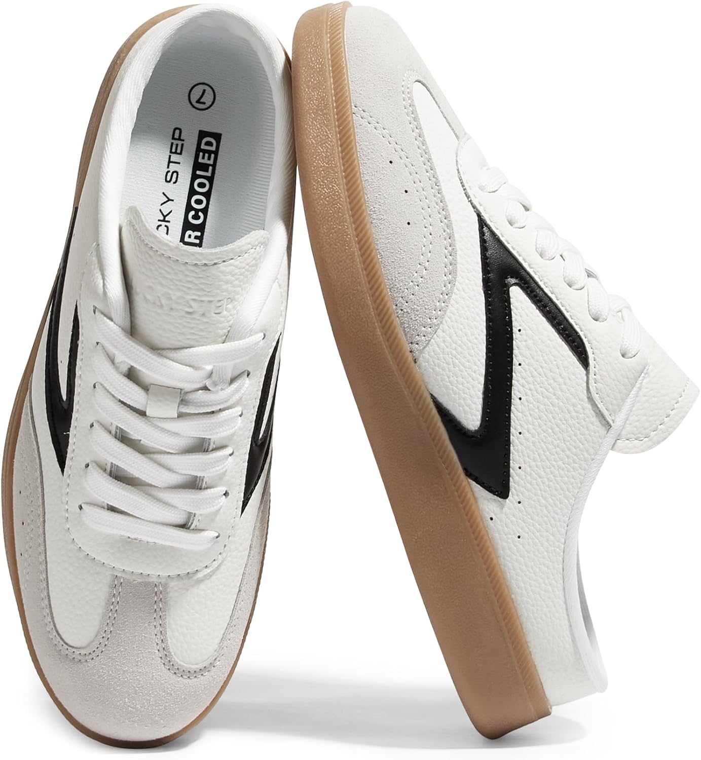 LUCKY STEP Women’s Mule Fashion Sneakers Slip On Backless Walking Shoes Winter Retro Comfy Casual Sneaker