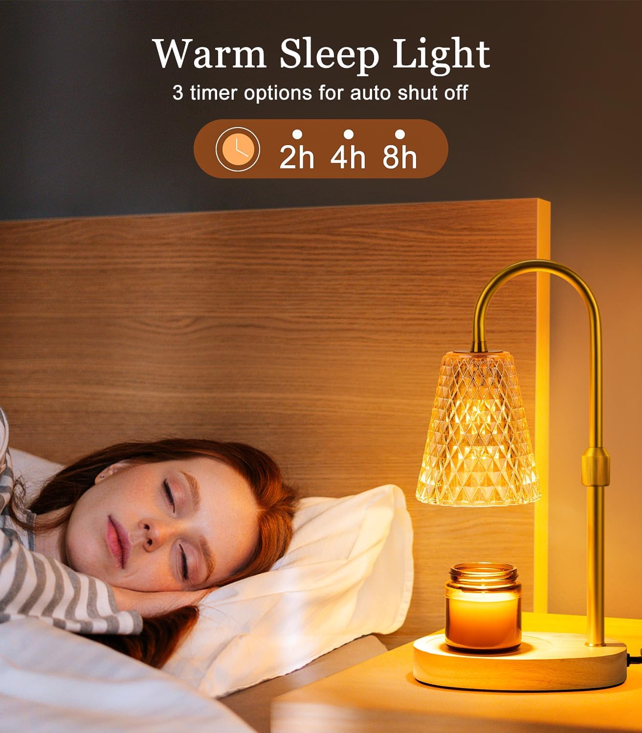 Candle Warmer Lamp Electric Timer - Candle Lamp Warmer, Mothers Day Gifts for Mom & Women, House Warming Gifts for Scented Wax with 2 Bulbs Jar image 5