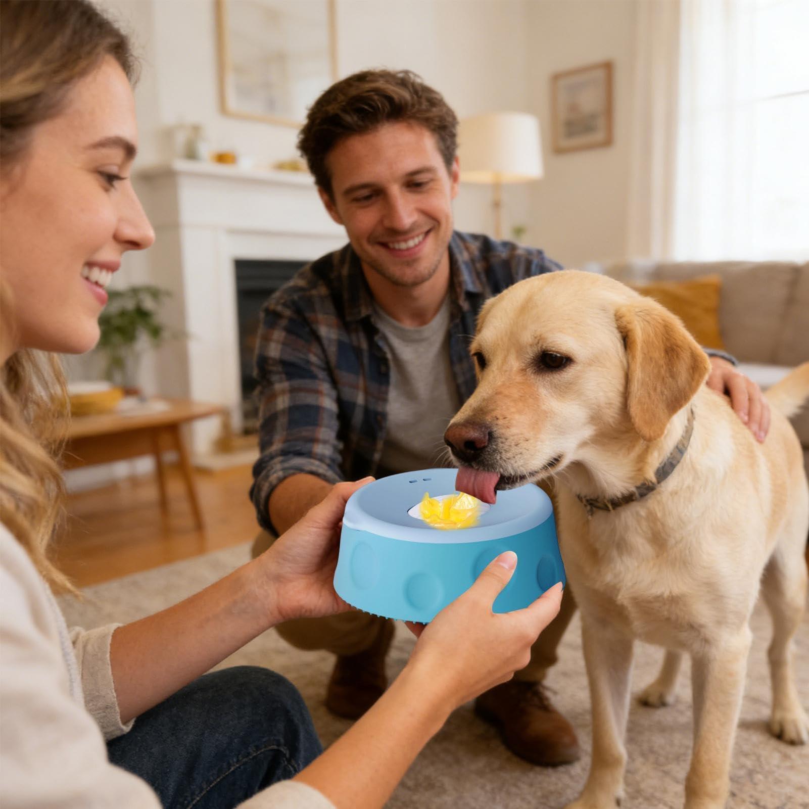 Boule À Lécher pour Chien Lécheur Interactif À Bille Roulante Anti-Ennui | Gamelle anti-glouton pour chien pour chats chatons chiots toutes tailles liquides nourriture humide