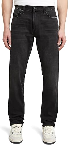 G-STAR Mosa Straight Jeans Hombre, Negro (Worn In Black Moon D23692-b479-g108), 