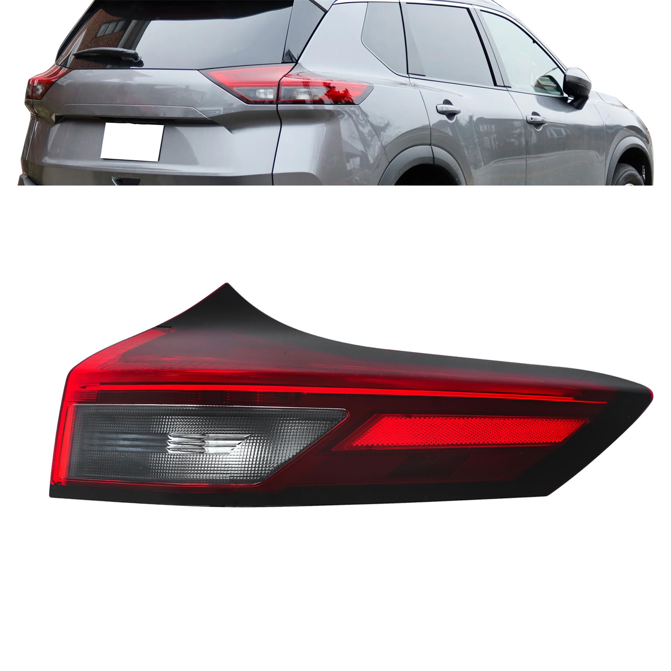 Thomletha RH Right Side Outer Tail Light Replacement for Nissan Rogue 2021-2023 Passenger Side Tail Lamp 26550-6RR0A NI2805122