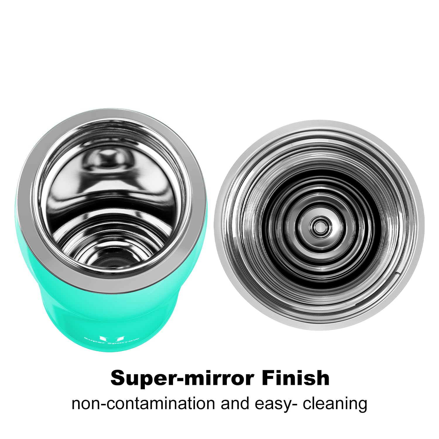 Super Sparrow Borraccia Termica Cannuccia, Borraccia in Acciaio Inox - 350ml, 500ml, 750ml, 950ml - Senza BPA Tazza Borracce Termiche, Bottiglia Termica per Bambini, Scuola, Sportiva