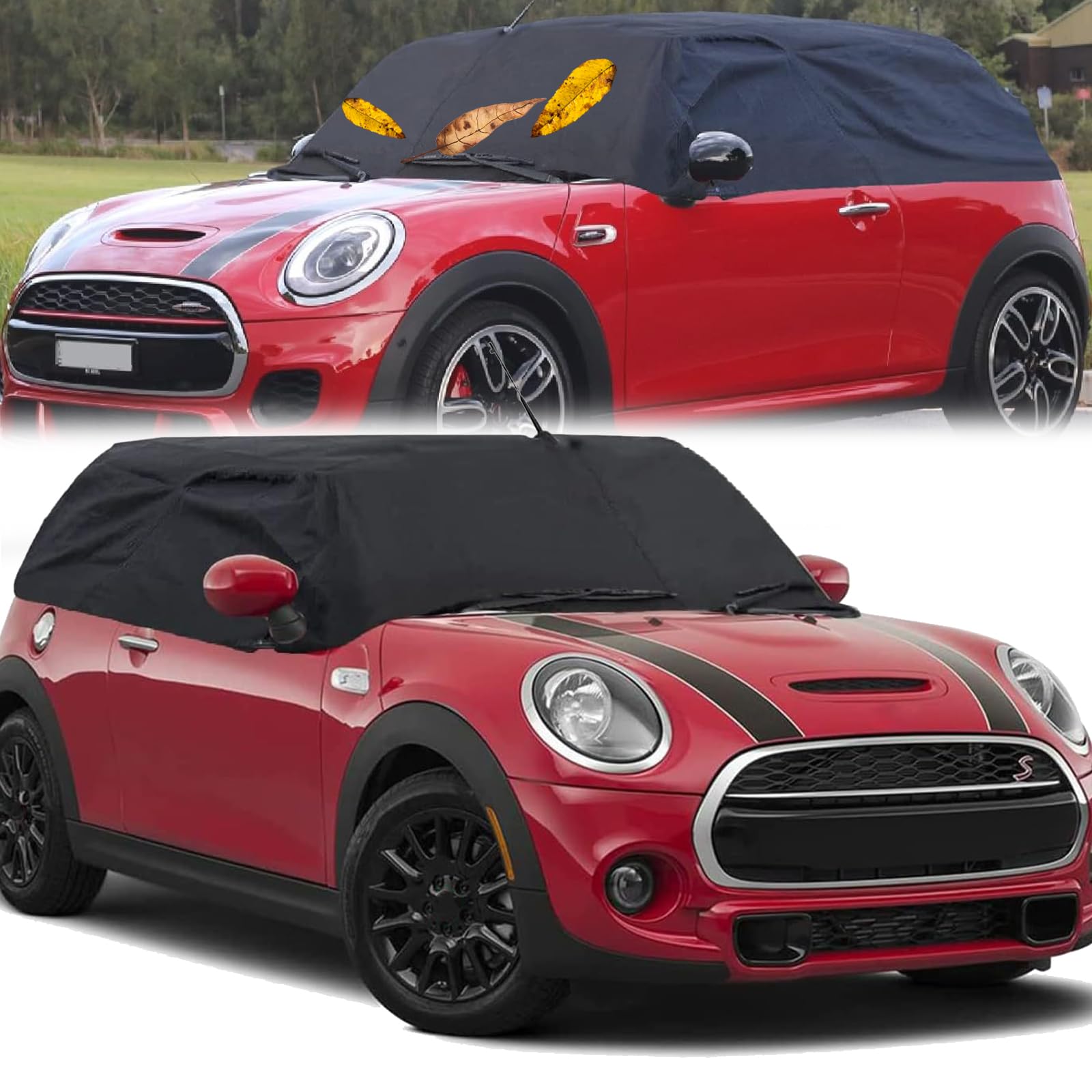 Autoabdeckung Wasserdicht Ersatz für BMW Mini Cabrio R52 R57 F57 2005-2024, Auto Abdeckplane Autoabdeckung Outdoor Halbgarage für Auto UV Beständige Autoplane Regen Sonne Staub Schutz Autohülle