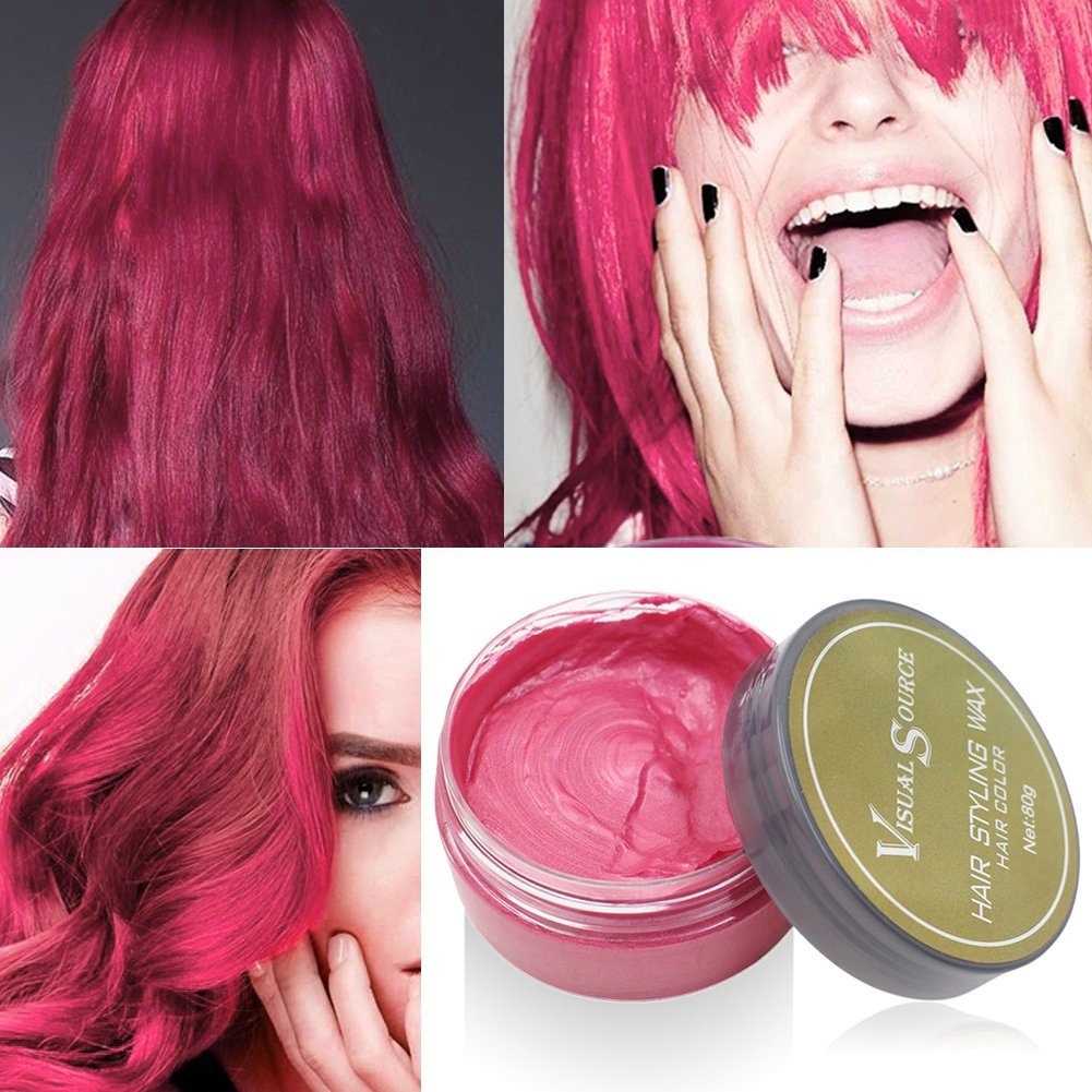 JUHON Colorful Hair Wax Professional Hair Wax Natural Matte Hairstyle Hair Dye Wax for Party Cosplay