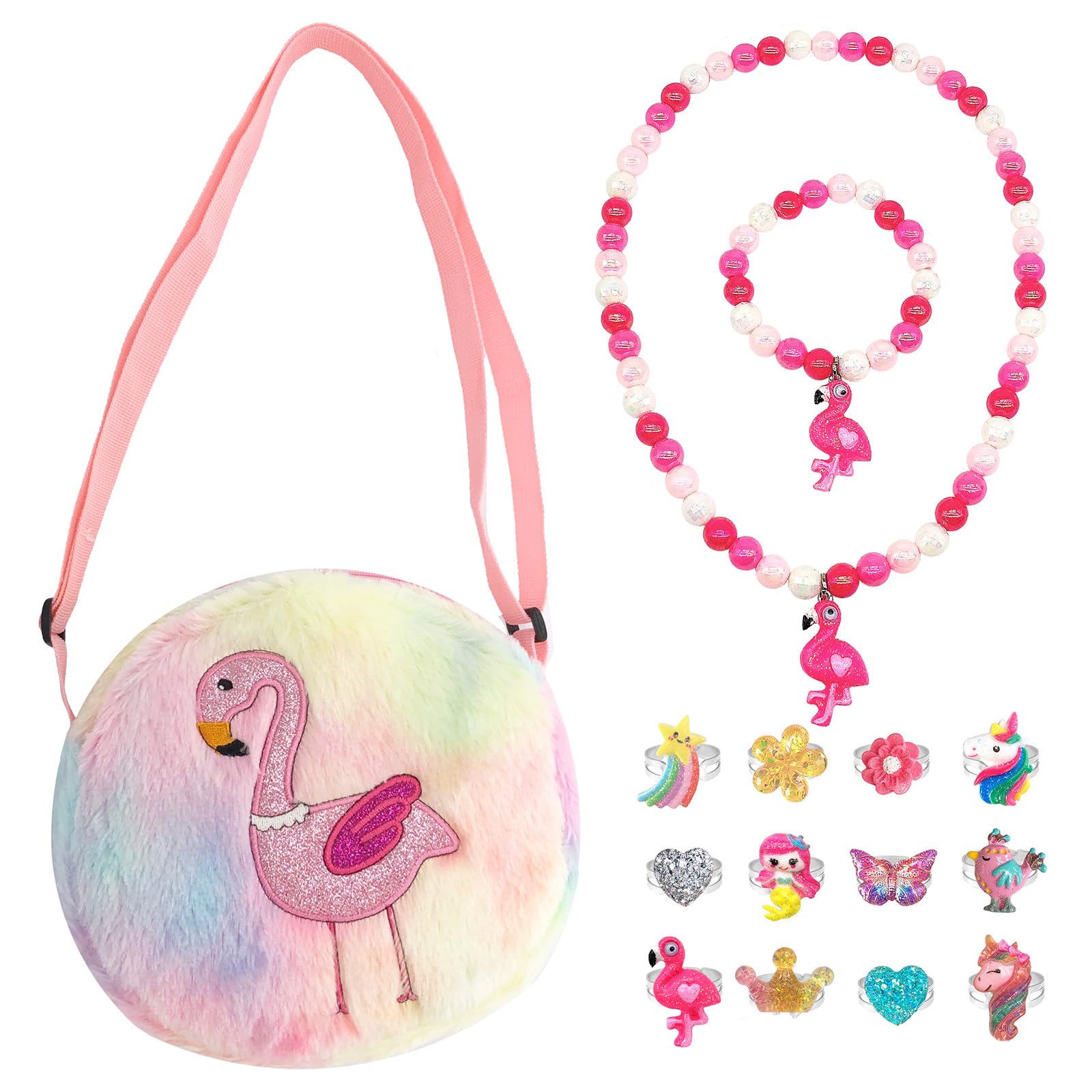 Amazon.com: Elesa Miracle Little Girl Plush Purse Handbag Kids