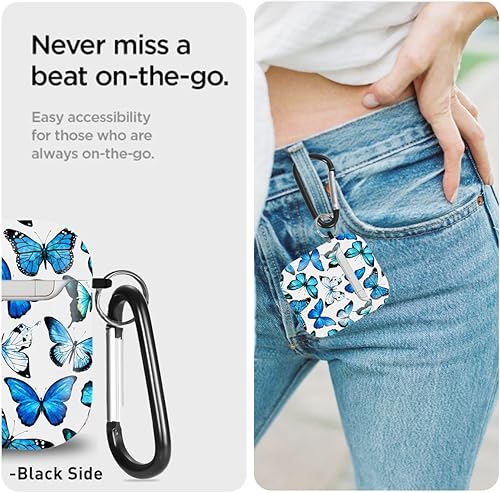 Miniatura 4 de Olytop para Funda de AirPods Mariposa, Linda Funda Protectora Rígida para Apple AirPods 2 y 1, Funda a Prueba de Golpes para Mujeres y Niñas con