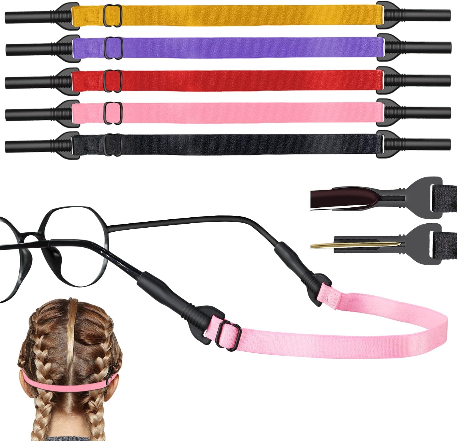 lvvfit Baby Glasses Straps(58inch)Adjustable Glasses