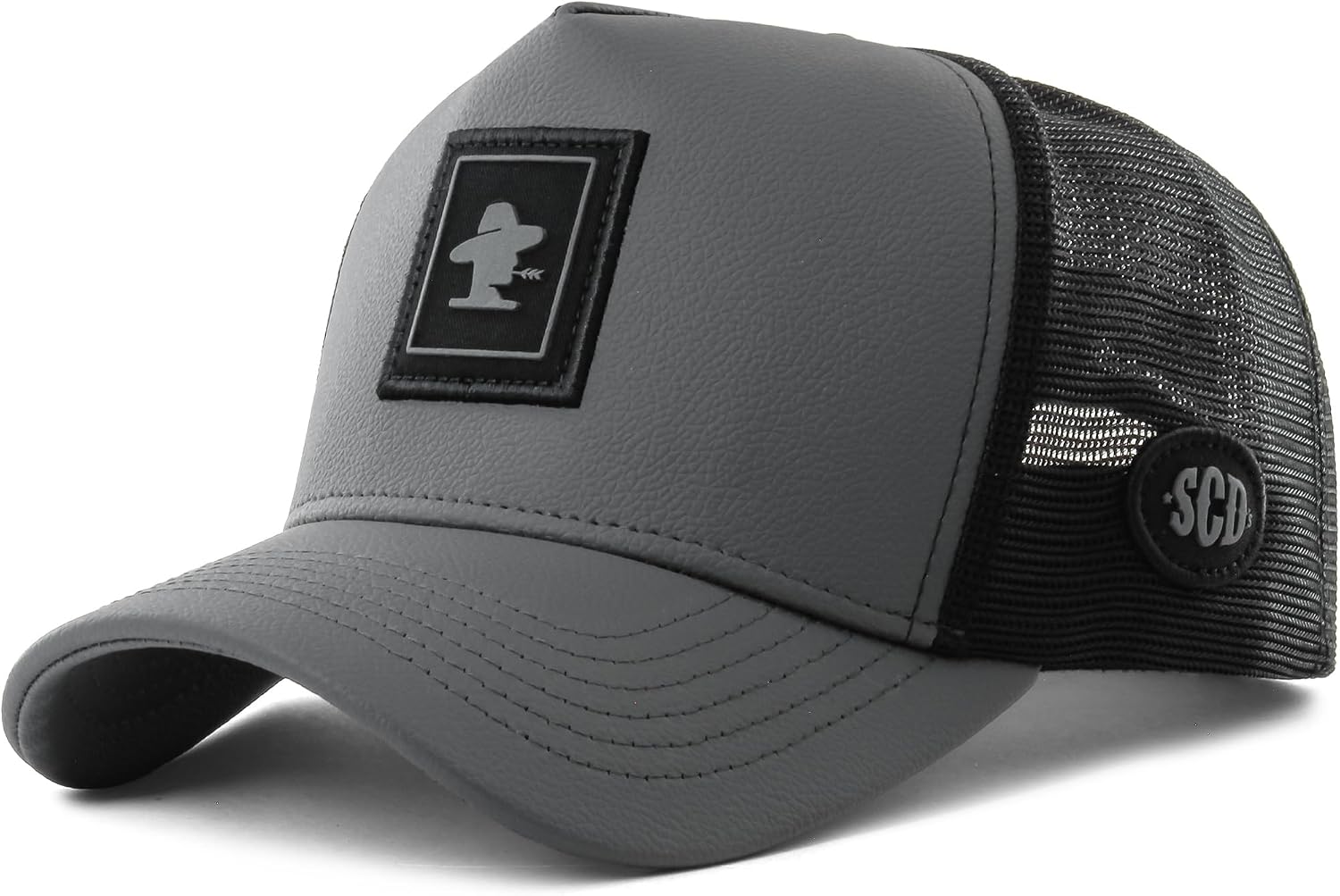 Sacudido's | Logo | Trucker Cap, Agribusiness, Ranch Hat, Farm Cap, Adjustable, for Men and Women, Great for Hunting (US, Alpha, One Size, Gray)