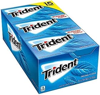 Trident Imported Sugar Free Gum, Original Flavour, 14 Pack (Pack of 12)