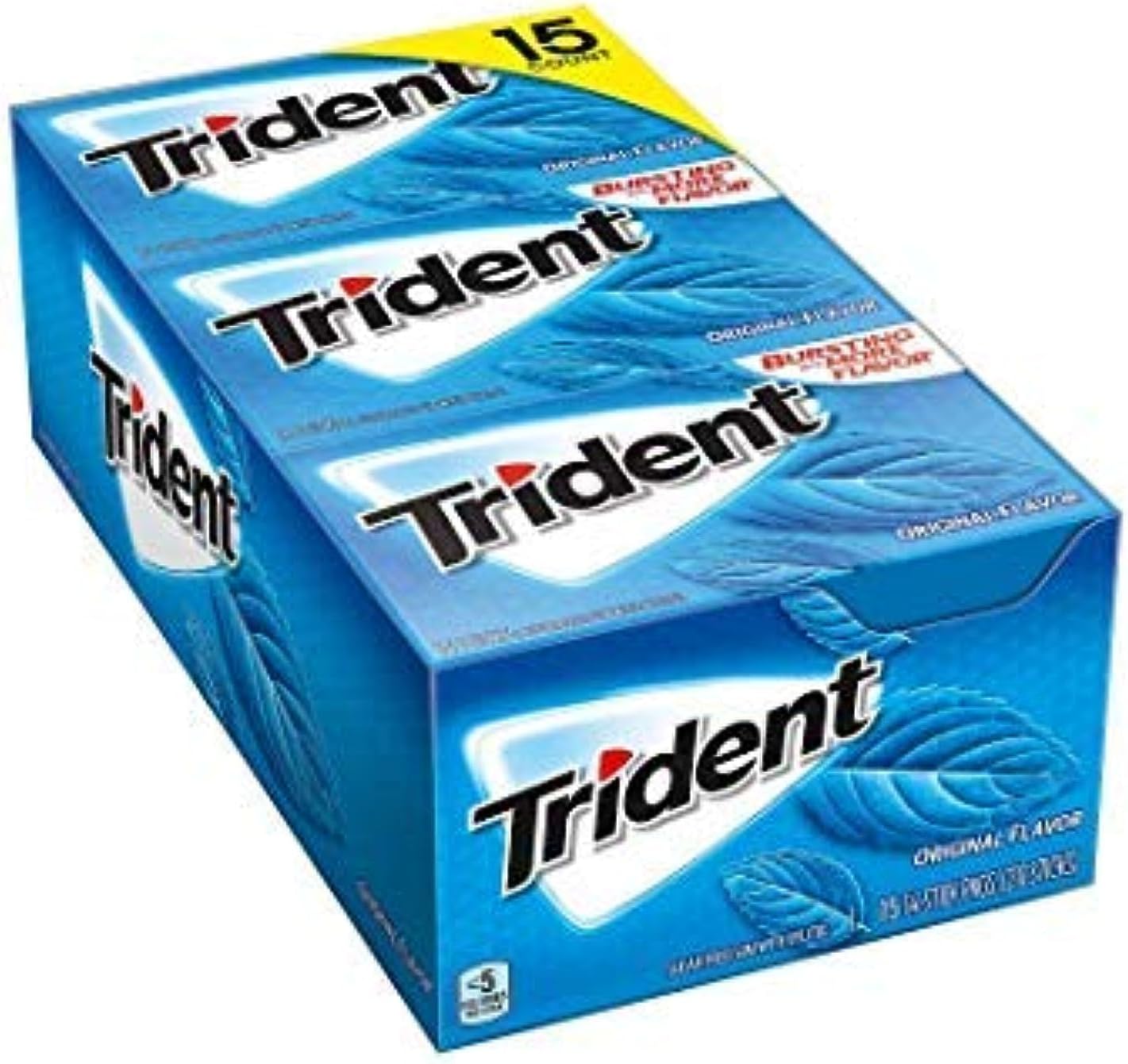 Original Flavor Sugar Free Gum with Xylitol, 14 Sticks, 12 Pack علكة ترايدنت بنكهة أصلية خالية من السكر مع إكسيليتول