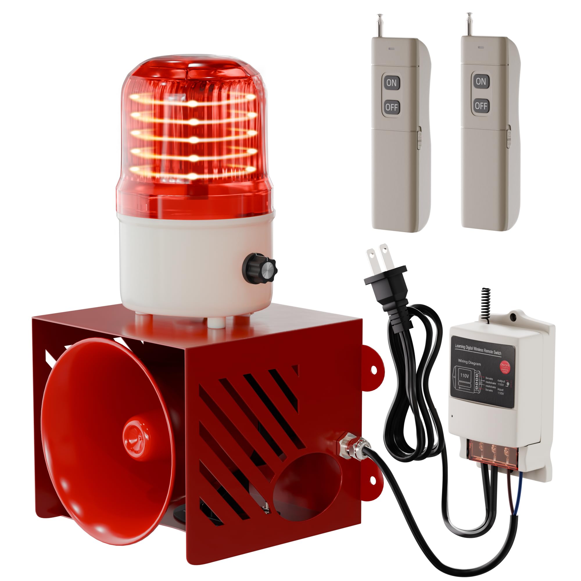 Photo 1 of Joinfworld AC110V Siren Alarm with Strobe Light