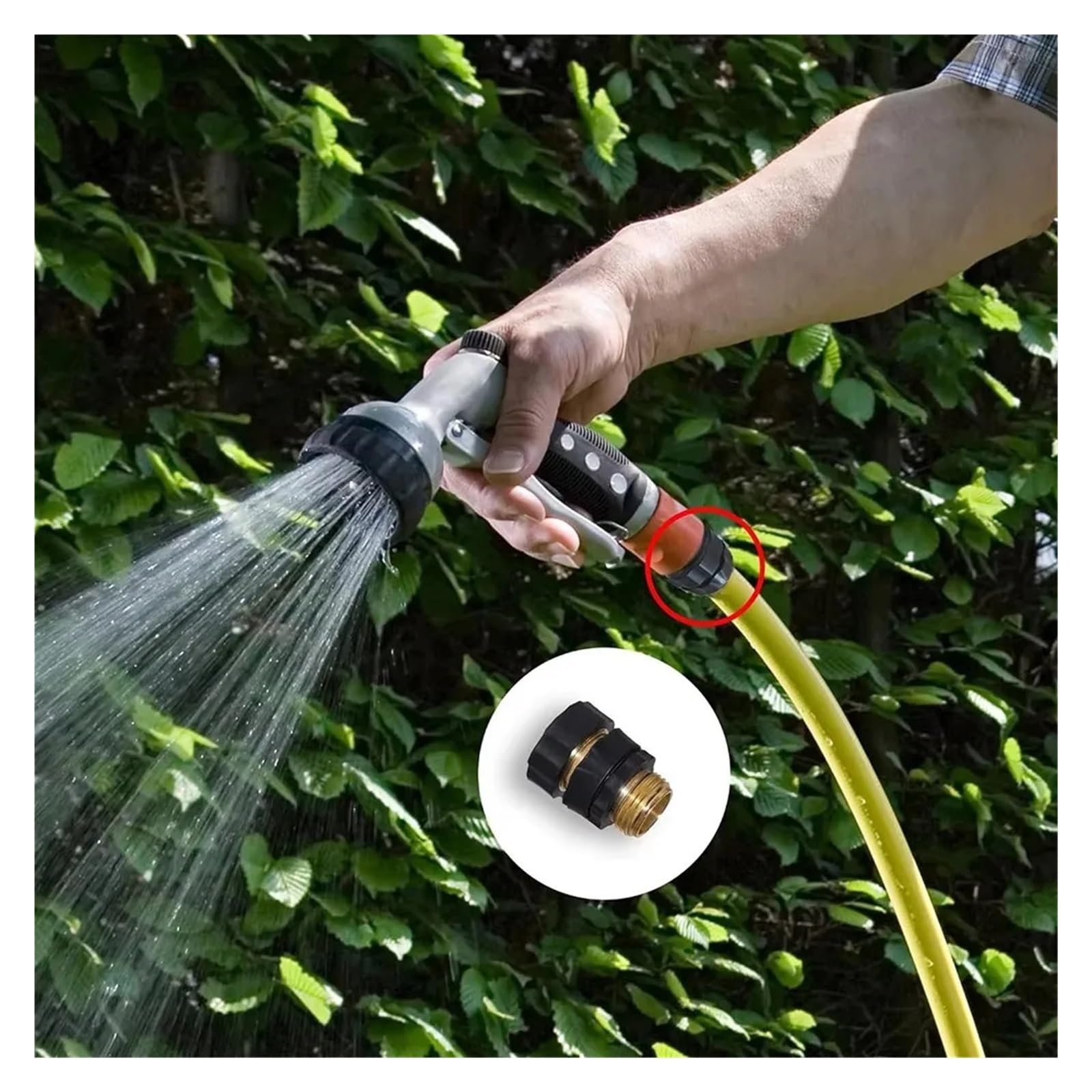 Connettore rapido for tubo da giardino, raccordo maschio e femmina da 3/4 pollici(4 Set)