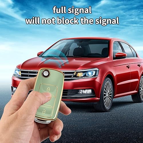 Miniatura 5 de MILD EAST Funda para llavero de automóvil VW con llavero funda de TPU suave para Volkswagen Beetle CC Eos Golf GTI Jetta Passat Tiguan Touareg 2011