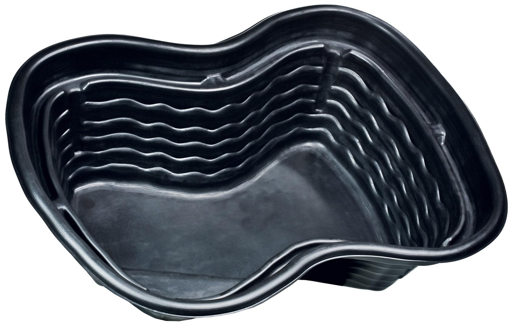 Giordanoshop Laghetto Artificiale Termoformato in PE 124x90x58 cm 250 Litri Nero