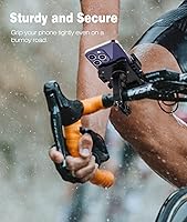 Vista 2 de Soporte de teléfono para bicicleta, soporte seguro para manillar para bicicleta y motocicleta, adecuado para iPhone y teléfonos inteligentes de 4.5