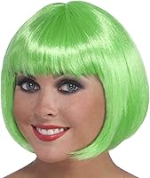 Vista 1 de Forum Novelties Peluca de disfraz de Bob neón para mujer, Verde neón